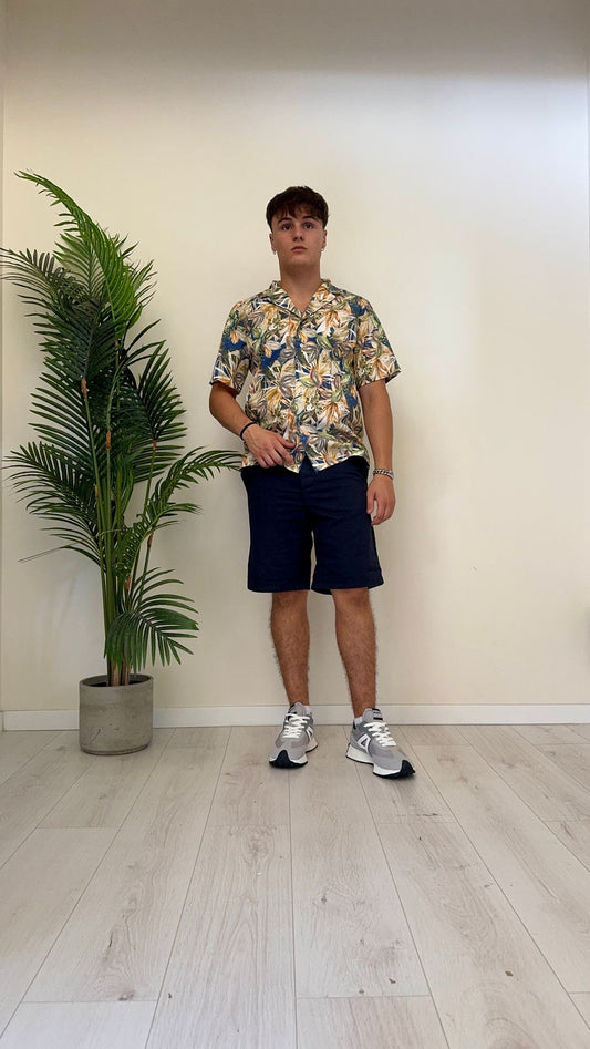 IMPERIAL - CYI8HH1L - CAMICIA MANICA CORTA COTONE FANTASIA TROPICAL