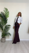 IMPERIAL - P9990040S - PANTALONE POLIVISCOSA GESSATO VITA ELASTICATA CON COULISSE