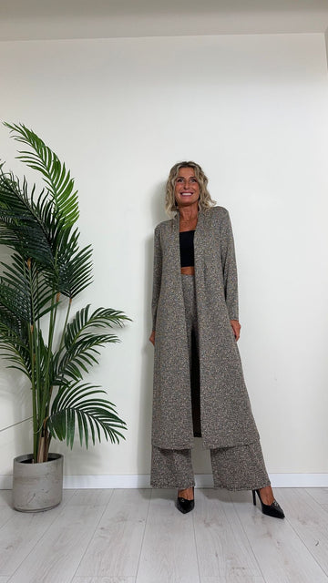 GIORGIA & JHONS - 60160FW24 - SPOLVERO/CARDIGAN LUNGO IN POLIVISCOSA, MICRO FANTASIA