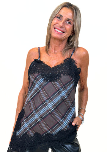 Souper - Top Tartan con Pizzo