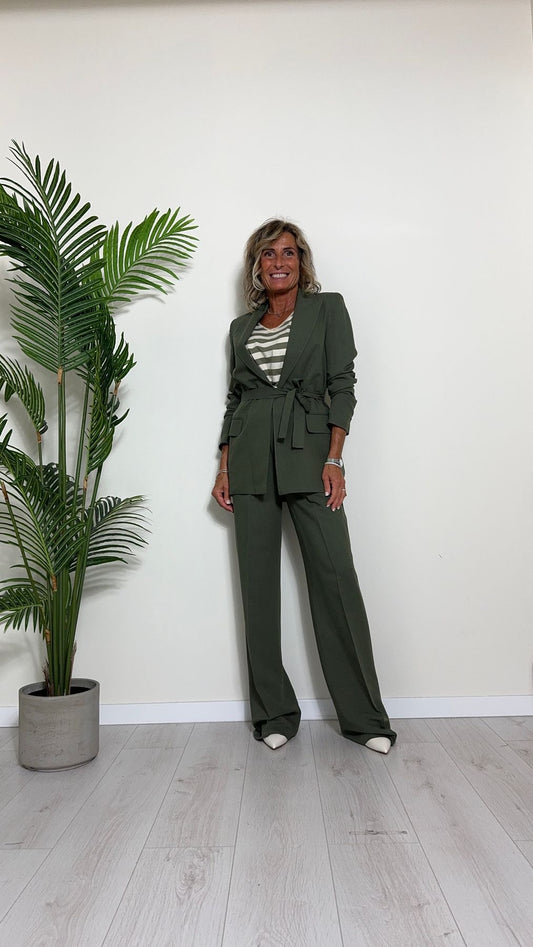 GIORGIA & JHONS - 60367SS24 - GIACCA VESTAGLIA VISCOSA(62%)/LINO(38%) CON FUSCIACCA E SPACCO