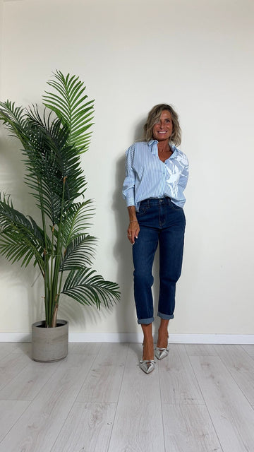 GIORGIA & JHONS - 60143FW24 - JEANS MOM FIT RETRO ELASTICO