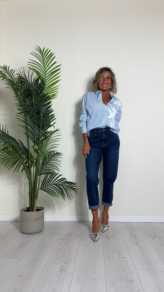 GIORGIA & JHONS - 60143FW24 - JEANS MOM FIT RETRO ELASTICO