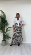 DAFNE - 1878SS24P16 - CAMICIA ANNODATA CROPPED MANICA COROLLA