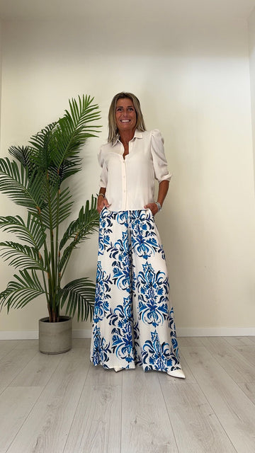 GIORGIA & JHONS - 60320SS24 - CAMICIA CREPE, FLUIDA, AMNICA BOTTONCINO 7/8, BOTTONCINO STELLA