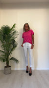 CELLOFUN - 2332P - PANTALONE SIGARETTA 100% COTONE TRAMA PARACADUTE