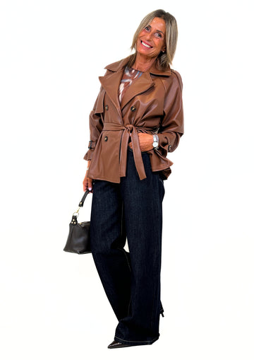 Racine - Jeans Denim Dark Indigo Cuciture a Contrasto
