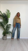 TENSIONE IN - AI24TENS05 - JEANS GAMBA DRITTA CON APPLICAZIONI STRASS