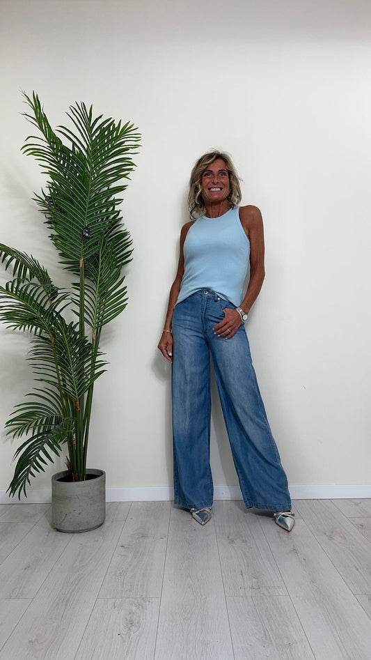 VICOLO - UB0034 - CANOTTA/TOP VOGATORE COTONE COSTINE