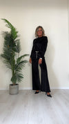 CELLOFUN - 2423P - PANTALONE CINIGLIA A PALAZZO, VITA ELASTICATA CON COULISSE