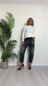 SUSYMIX - BOYJL0103 - JEANS BOYFRIEND CON ROTTURE E ABRASIONI E CINTURA