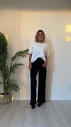 DAFNE - 1380P32 - PANTALONE CARGO PALAZZO ELASTICIZZATO, VITA ALTA