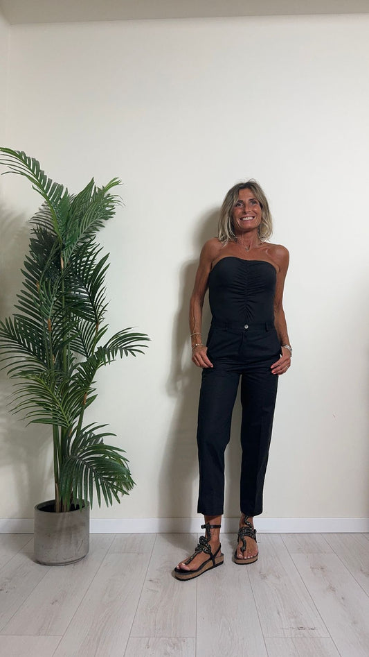 VICOLO - UB0272 - BODY STRAPLES ARRICCIATO 94%VISCOSA 6% ELASTAN