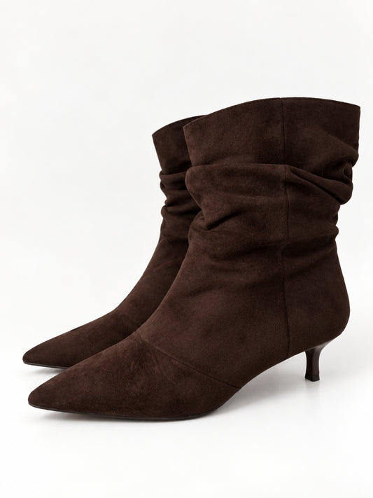Noisette - Stivaletto in Suede Effetto Arricciato