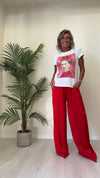 DAFNE - 252FRP13 - T-SHIRT COTONE STAMPA FRIDA 3D CON ORO