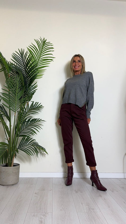 DAFNE - DL7205P28 - MAGLIA VISCOSA APERTURA LATERLE BOULE CANNA DI FUCILE