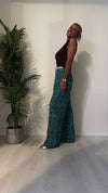 DAFNE - 3388P29 - PANTALONE FANTASIA AFRO, VITA ELASTICATA CON CINTURINA, 100%VISCOSA