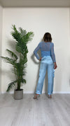 CELLOFUN - 2305P - PANTALONE CARGO 100% VISCOSA