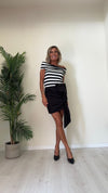 SUSYMIX - 10259 - T-SHIRT VISCOSA SCOLLO SHIFFER RIGATA