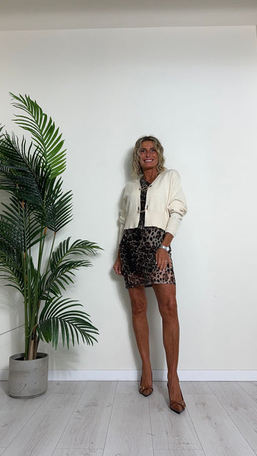 DAFNE - DL7139P27 - CARDIGAN VISCOSA CON ANELLE STACCABILI