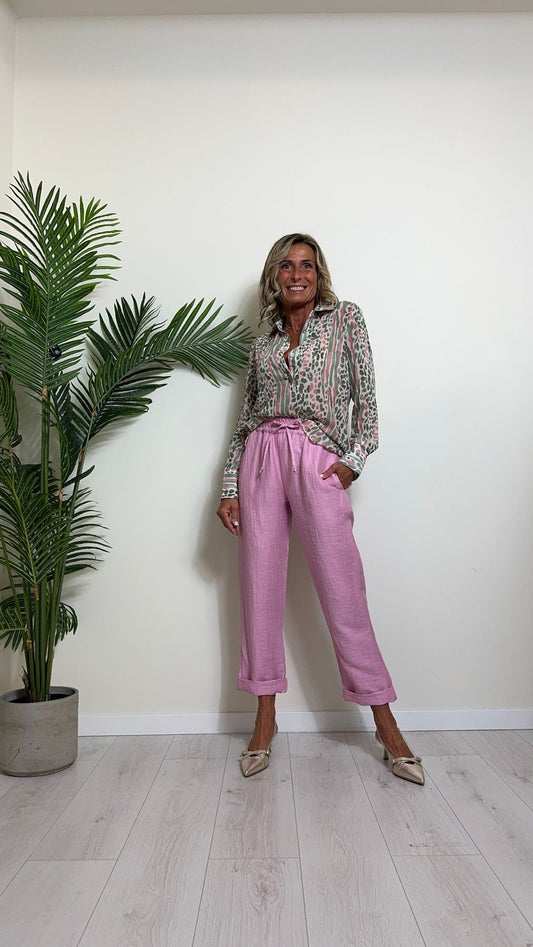 SUSYMIX - 1853G4 - CAMICIA FANTASIA IN CREPE FLUIDA, STONDATA