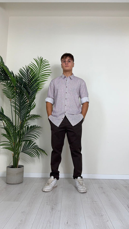 IMPERIAL - PWB0ICX - PANTALONE COTONE MANOPESCA, TASCHE A FILO E ORLO RISVOLTATO