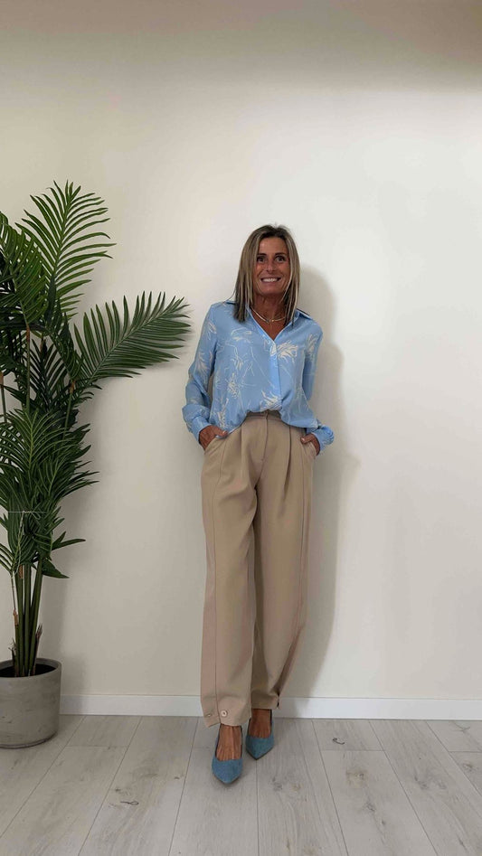 DAFNE - 5991P17 - CAMICIA ELASTICO DAVANTI, SCOLLO INCROCIATO POIS