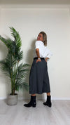 TENSIONE IN - 6137-38 - PANTALONE/GONNA LONGUETTE CON DETTAGLIO LETTERING ED ELASTICO LATERALE E RETRO