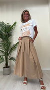 DAFNE - 252PEP13 - T-SHIRT COTONE STAMPA PENNELLATE