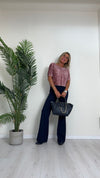 IMPERIAL - P3E9IAW - PANTALONE CREPE ELASTICIZZATO CON ZIP A SCOMPARSA SUL RETRO, FLARE FIT