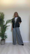 VICOLO - TB0908 - PANTALONE PALAZZO 70% VISCOSA ELASTICO VITA