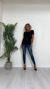 SUSYMIX - SBIO02 - T-SHIRT CON SPILLE STRASS DIVERSE