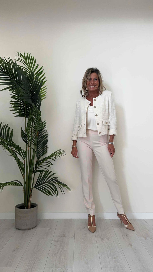 GIORGIA & JHONS - 60124SS24 - GIACCA CHANEL COTONE, BOTTONI GIOIELLO