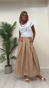 DAFNE - 253CAP15 - T-SHIRT COTONE CON CATENA STACCABILE E PERLA + STAMPA