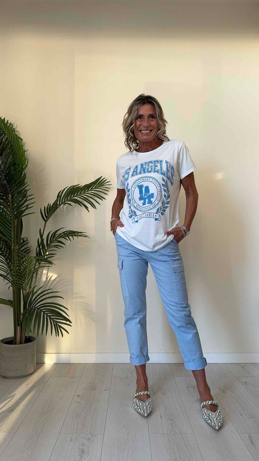 DAFNE - 718142LAP13 - T-SHIRT COTONE STAMPA LOS ANGELES