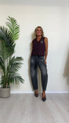 SUSYMIX - KJ0111 - JEANS CARGO CON CINTURA, ROTTURE E ABRASIONI