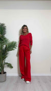 VICOLO - TB0908 - PANTALONE PALAZZO 70% VISCOSA ELASTICO VITA
