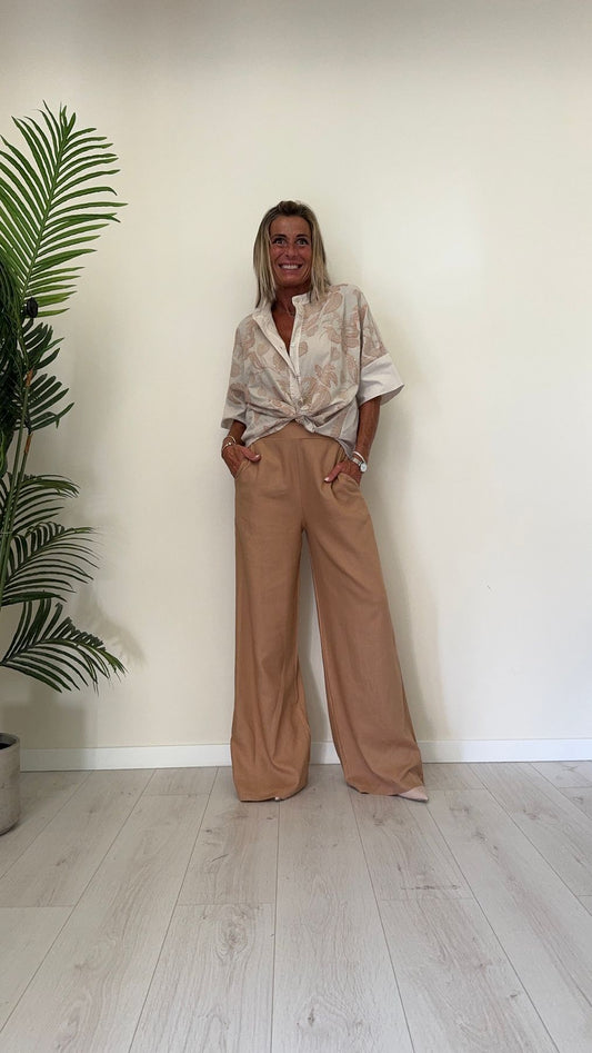 GIORGIA & JHONS - 60307SS24 - CAMICIA COTONE, COREANA CON RICAMO E PAILLETTES