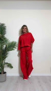 VICOLO - TB0908 - PANTALONE PALAZZO 70% VISCOSA ELASTICO VITA