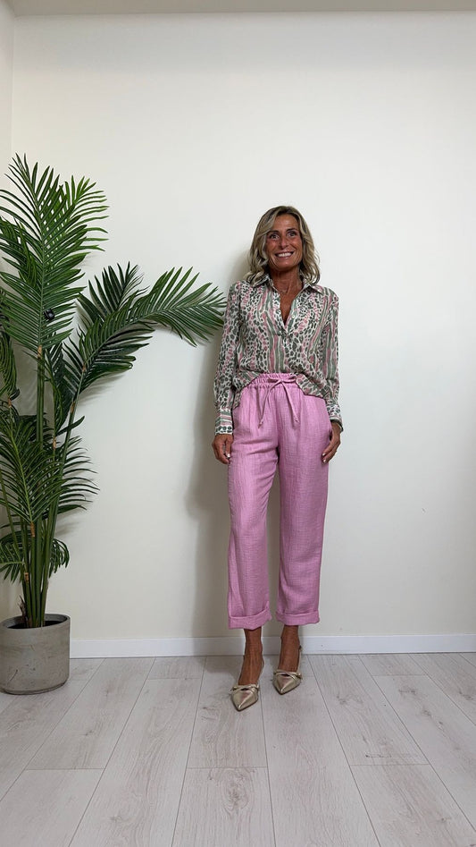 SUSYMIX - 1853G4 - CAMICIA FANTASIA IN CREPE FLUIDA, STONDATA