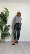 SUSYMIX - BOYJL0103 - JEANS BOYFRIEND CON ROTTURE E ABRASIONI E CINTURA