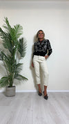 DAFNE - 894.822663P29 - PANTALONE TRAMATURA NIDO D'APE, SLOUCY SLIM