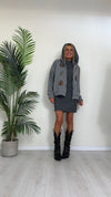 TENSIONE IN - TI2496 - FELPA IN COTONE FELPATO CON ZIP,  APPLICAZIONI STRASS E STEMMA