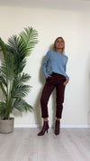 DAFNE - 894.822663P29 - PANTALONE TRAMATURA NIDO D'APE, SLOUCY SLIM