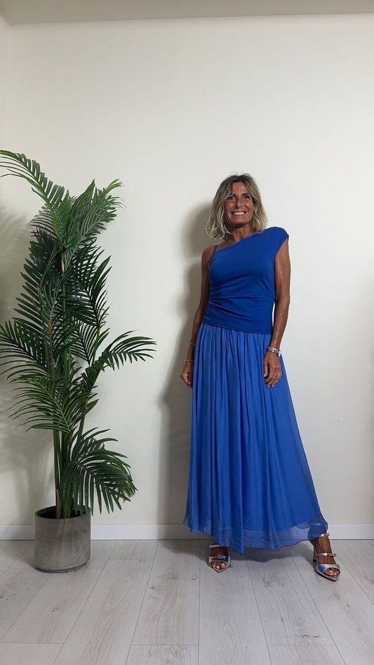 SUSYMIX - 10338M - TOP COTONE CON SPALLINA E DRAPPEGGIO