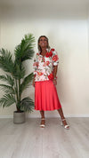 VENTISEI - 2292-34P23 - CAMICIA COTONE FANTASIA FIORI CON COLLO COREANA