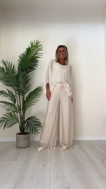 GIORGIA & JHONS - 60294SS24 - BLUSA KIMONO SETA FODERATA IN JERSEY DI VISCOSA