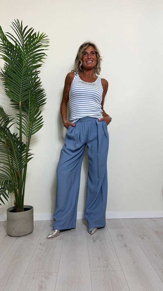IMPERIAL - P9990091R - PANTALONE VISCOSA PALAZZO ELASTICO VITA