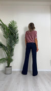 IMPERIAL - P3E9IAW - PANTALONE CREPE ELASTICIZZATO CON ZIP A SCOMPARSA SUL RETRO, FLARE FIT