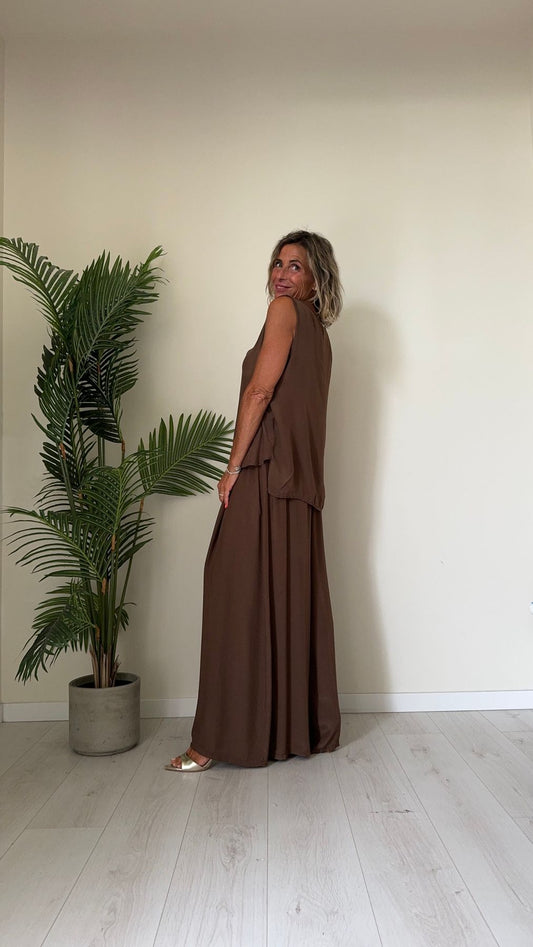 DAFNE - 2005P25 - PANTALONE 100%VISCOSA FIT AMPIO VITA ELASTICATA